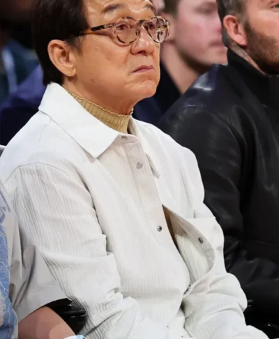 Jackie Chan NBA China Game White Jacket