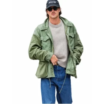 Jacob Elordi Olive Green Field Jacket