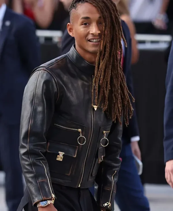 Jaden Smith Louis Vuitton Leather Jacket