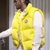 Jalen Brunson SNL Yellow Quilted Vest