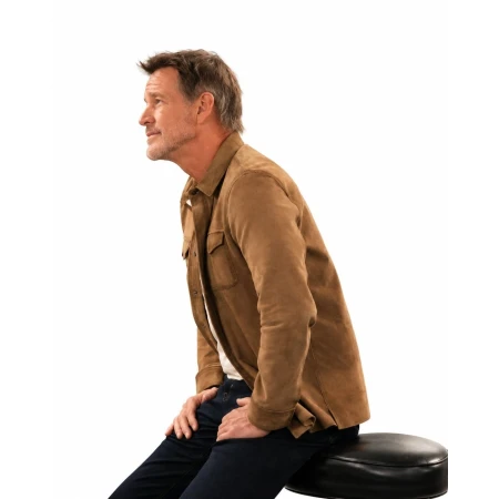 James Denton Happy’s Place Season 3 Suede Coat
