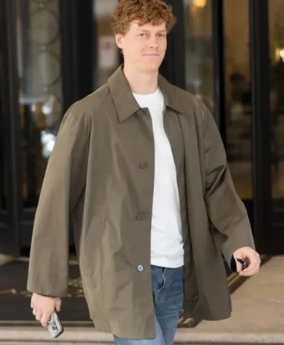 Jannik Sinner Gucci Spring 2027 Olive Green Coat