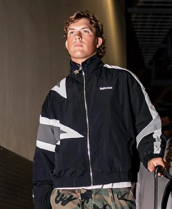 Jaxson Dart NY Giants Black Track Jacket