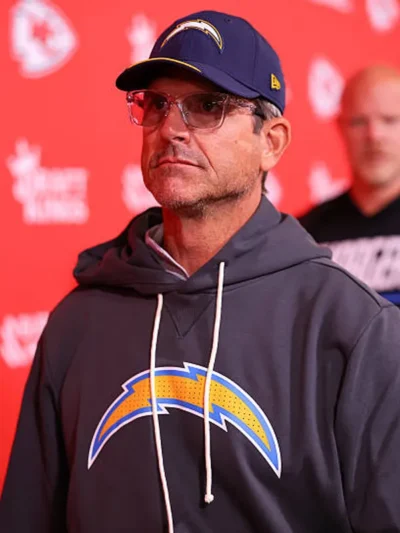 Jim Harbaugh 2026 Chargers Logo Hoodie