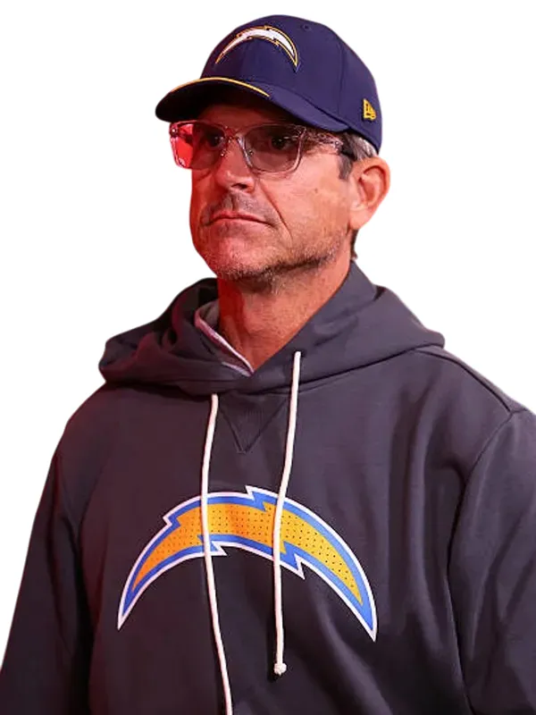 Jim Harbaugh Los Angeles Chargers Navy Hoodie