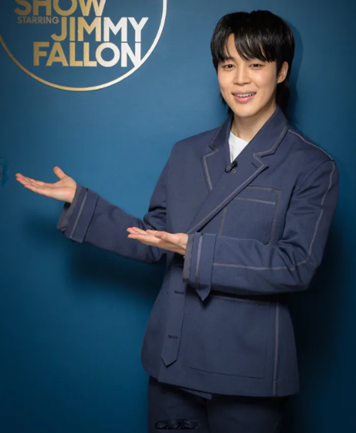 Jimin The Tonight Show Blue Jacket