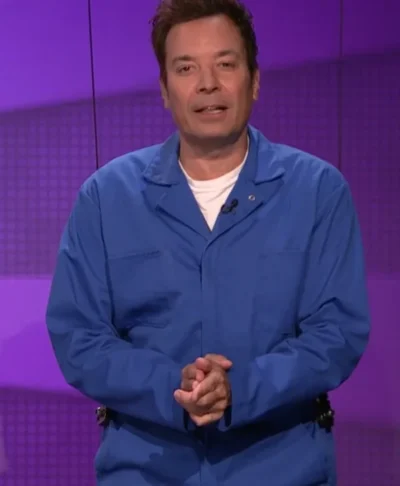Jimmy Fallon Digger Blue Zip Up Jumpsuit
