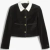 Jisoo Tommy Hilfiger Black Velvet Band Jacket