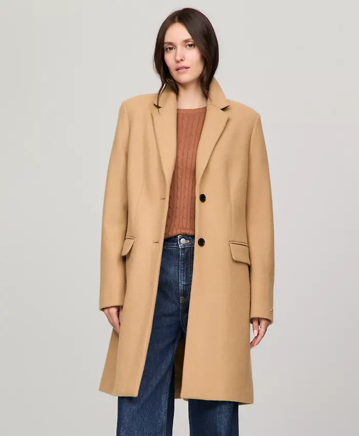 Jisoo Tommy Hilfiger Classic Wool-Blend Coat
