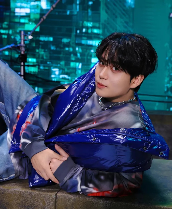 Jongho Ateez 26th Birthday Blue Down Vest