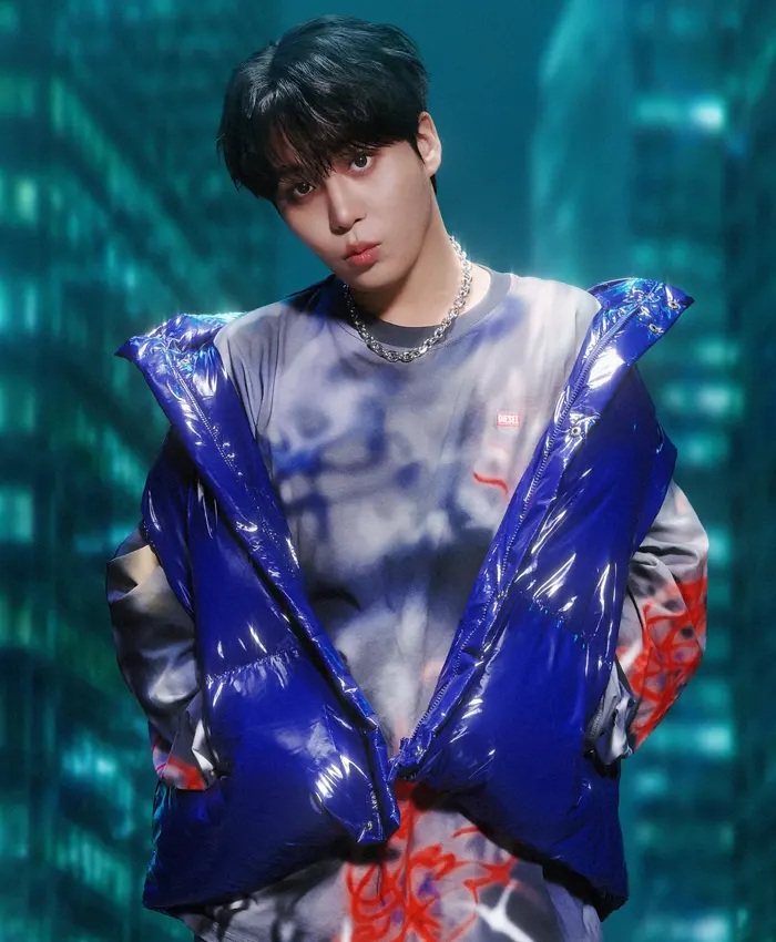Jongho Ateez 26th Birthday Blue Down Vest