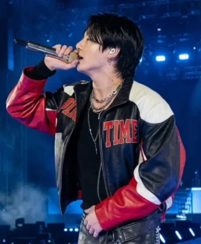JungKook Arirang World Tour Santiago Martine Leather Jacket