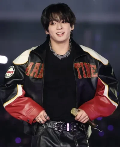JungKook Arirang World Tour Santiago Martine Leather Jacket