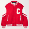 Justin Jefferson Soldier Field Red Letterman Jacket