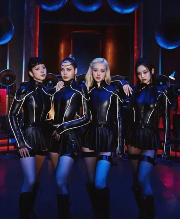 K-Pop Blackpink Jump Fit Leather Jacket