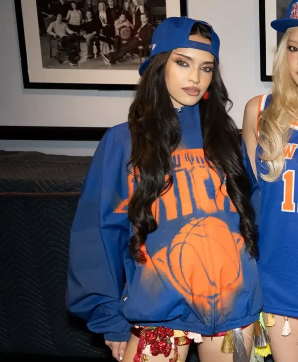 KATSEYE NBC SNL S52 New York Knicks Blue Jacket