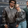 Karim Adeyemi and Loredana Leather Bomber Jacket