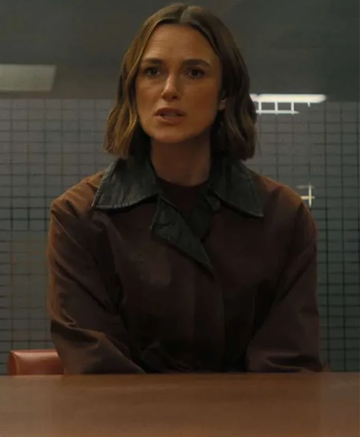 Keira Knightley Black Doves Season 2 Brown Leather Jacket