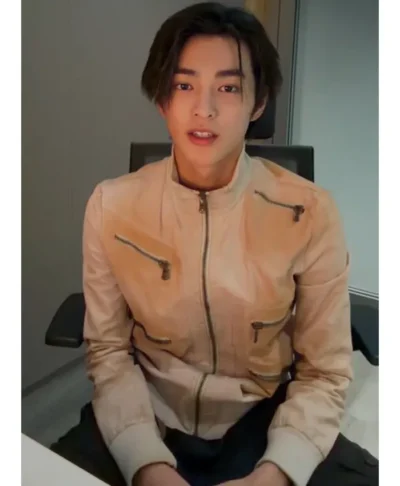 Keonho Multi Zip Beige Leather Jacket