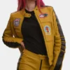Kill Bill Uma Thurman Yellow Biker Jacket
