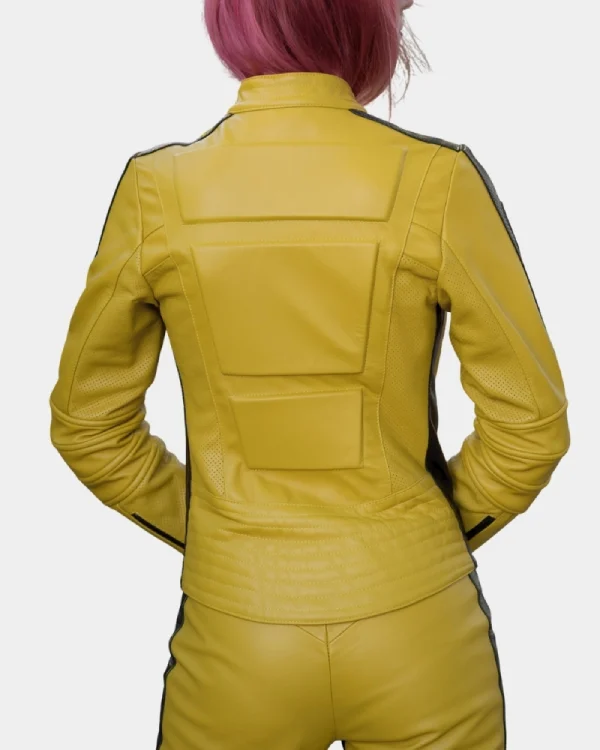 Kill Bill Uma Thurman Yellow Biker Jacket