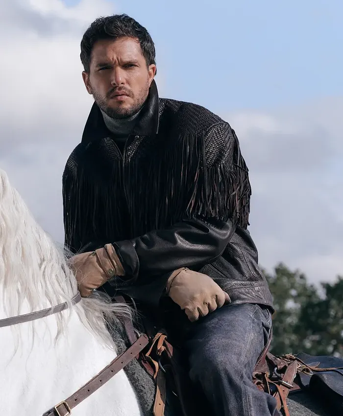 Kith Kit Harington Winter 2026 Fringe Black Jacket