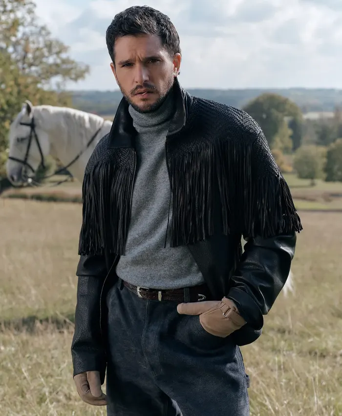 Kith Kit Harington Winter 2026 Fringe Black Jacket