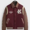 Kith x Microsuede Burgundy Wool Varsity Jacket