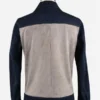 Kiton Blue Beige Cotton Suede Leather Denim Coat