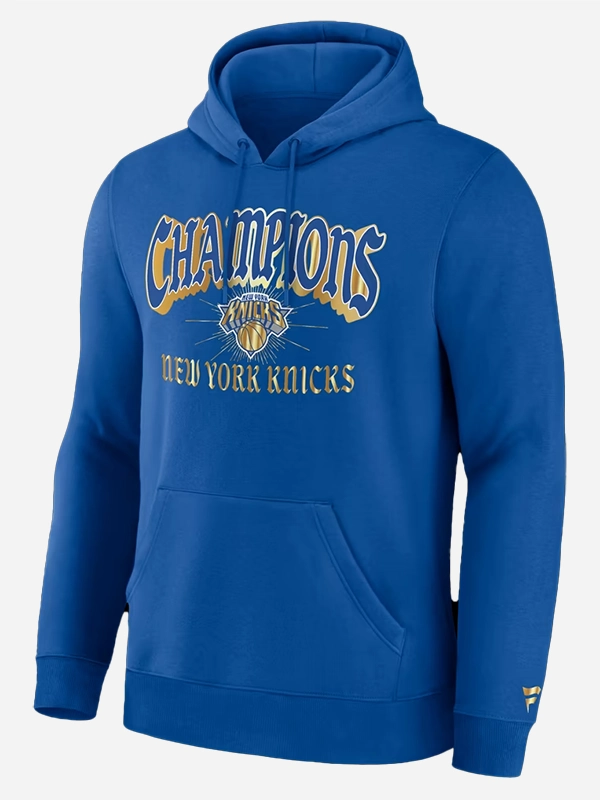 Knicks Fanatics Royal Blue Finals Pullover Outerwear