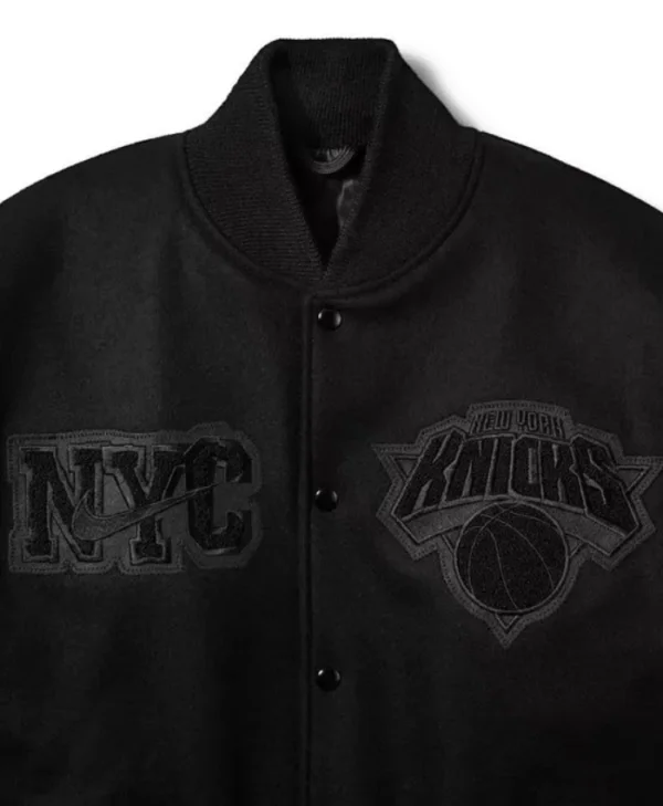 Knicks Nike 2026 Champions Blue Snap Jacket