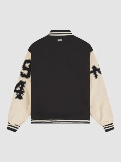 Ksubi Paper Planes Black Cream Varsity Jacket