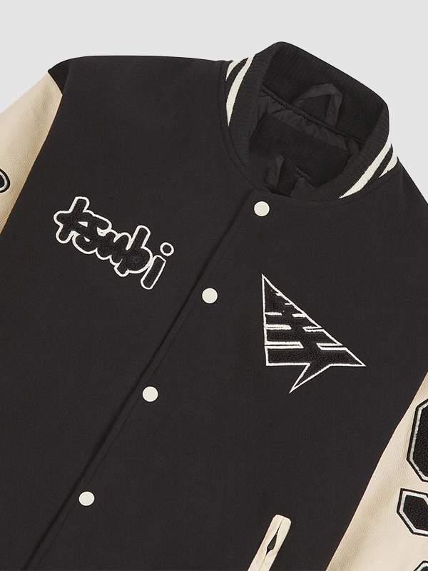 Ksubi x Planes Wool Leather Style Varsity Bomber