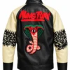 Kung Fury Cobra Logo Leather Jacket