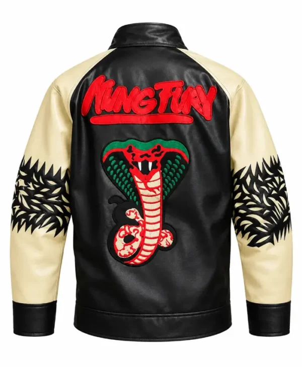 Kung Fury Cobra Logo Leather Jacket