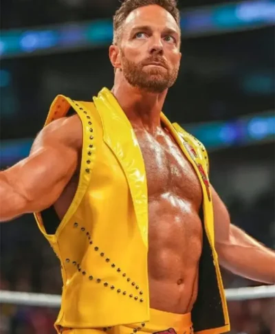 LA Knight WWE Money In The Bank Yellow Vest