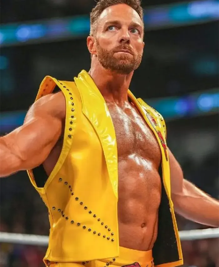 LA Knight WWE Money In The Bank Yellow Vest