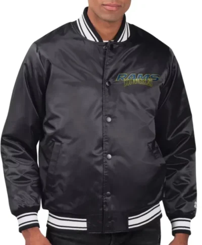 LA Rams Starter Black Royal & Sol Varsity Jacket