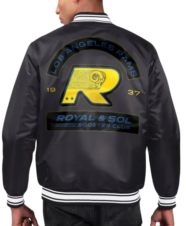 LA Rams Starter Black Royal & Sol Varsity Jacket