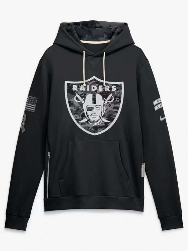 Las Vegas Raiders 2026 Salute to Service Sideline Hoodie