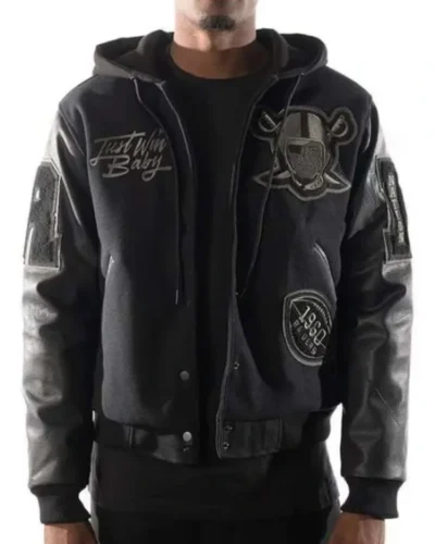 Las Vegas Raiders Antonio Pierce Black Varsity Jacket