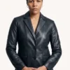 Last Seen S01 Zahra Newman Leather Blazer