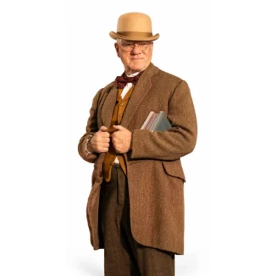 Last Train to Fortune 2026 Malcolm McDowell Brown Coat