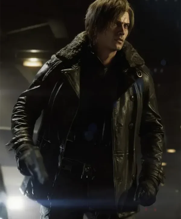 Leon Kennedy Resident Evil 9 Black Leather Jacket