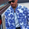 Lewis Hamilton Dior Printed Satin Jacket