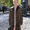 Lili Reinhart Miu Miu PFW Show Leopard Coat