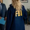 Line of Fire Clare FBI Blue Wool Coat