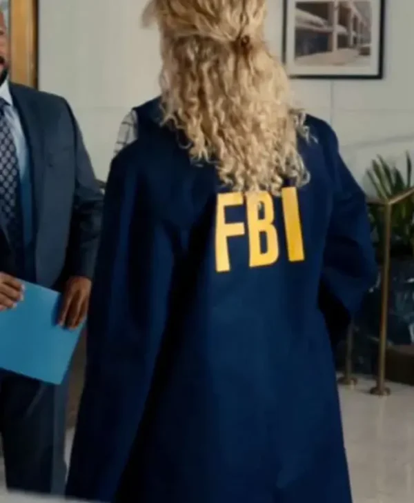 Line of Fire Clare FBI Blue Wool Coat