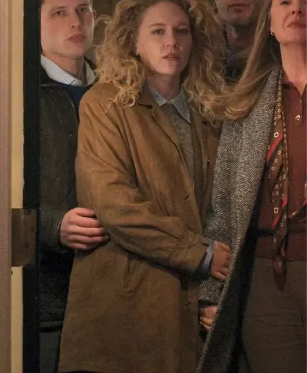Line of Fire Clare Hollingsworth Tan Suede Jacket