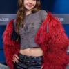 Lisa SiriusXM Studio NYC Red Fur Jacket